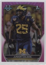 2022 Bowman U Chrome Pink Refractor Junior Colson #47 e5r