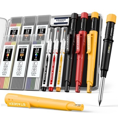 Stageek 3 Pack Carpenter Pencils Sharpener Mechanical Carpenter Pencils 57