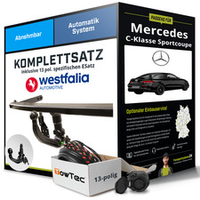 Für MERCEDES C Sportcoupe C205 Anhängerkupplung abnehmbar +eSatz 13pol 18- NEU