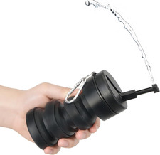 Portable Travel Bidet Collapsible Camping Outdoor Wash Bottle Black 11oz