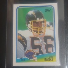 1988 Topps Chip Banks #208 San Diego Chargers Base Set NFL Football Card