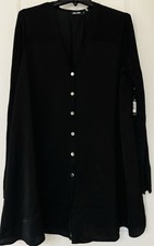 Nic Zoe Sweater Button Cardigan Sz L NWT Black Onyx