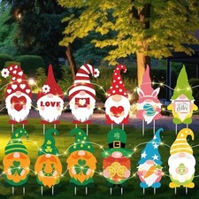 12 Pcs 14 Inches Valentine s Day Yard Signs with Stakes St. Patrick's Day