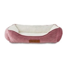 Premium Cuddler Pet Bed, Pink  White