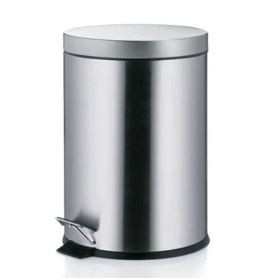 18172 poubelle de salle de bain à pédale, 3 litres, acier inoxydable mat - Photo 1/4