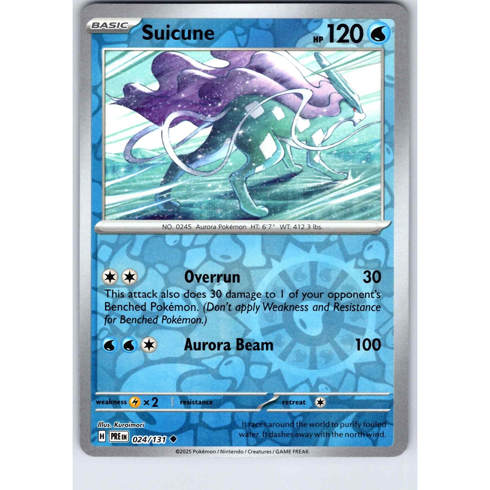 Suicune 24/131 Prismatic Evolutions Pokemon Card Reverse Holo NM TCG singles