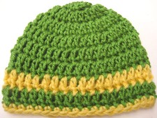 NEW CROCHET POM POM BABY HAT cap knit green beanie boy/girl made in USA