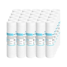 25 Pack 5 Micron 10"x2.5" Grooved Sediment Water Filter Cartridge Whole House RO
