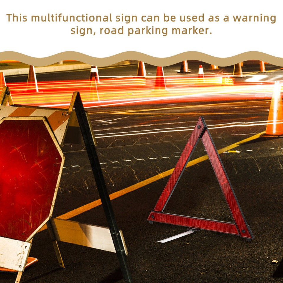Warning Dot Approved Kit Triangle Emergency Reflective Sign Safety