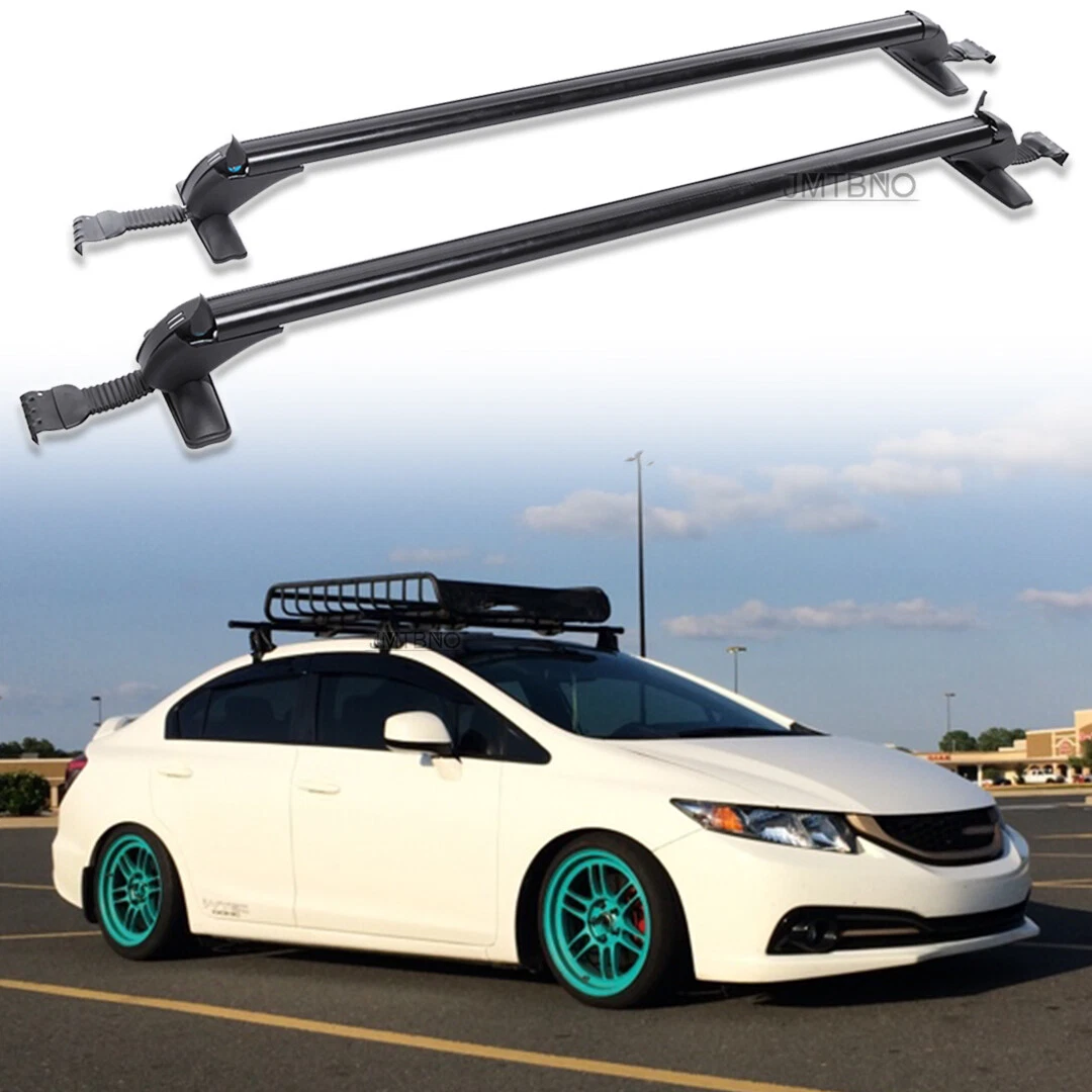 For Honda Civic Sedan Top Roof Rack 43.3 Cross Bar Cargo Luggage Carrier Lock