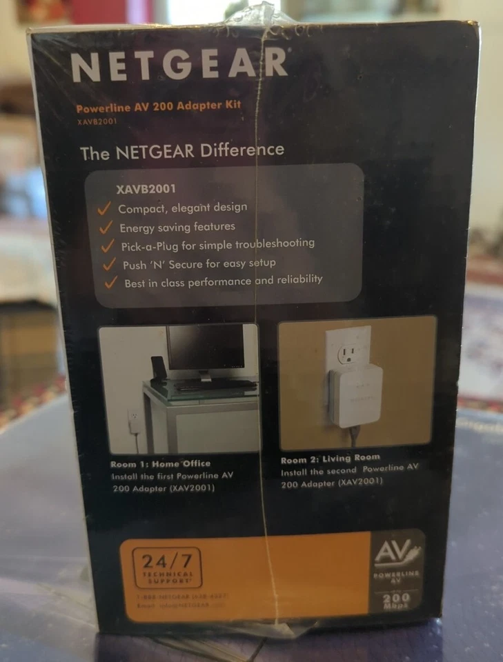 Brand New Sealed NETGEAR Ultra Powerline AV 200 Adapter Kit - Image 4 of 4
