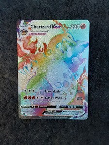 Pokemon Charizard VMAX Rainbow SECRET RARE Champion's Path ...