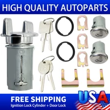 Ignition Key Switch Lock Cylinder Chrome 2 Keys 701398 for GMC C/K2500 79-86 USA