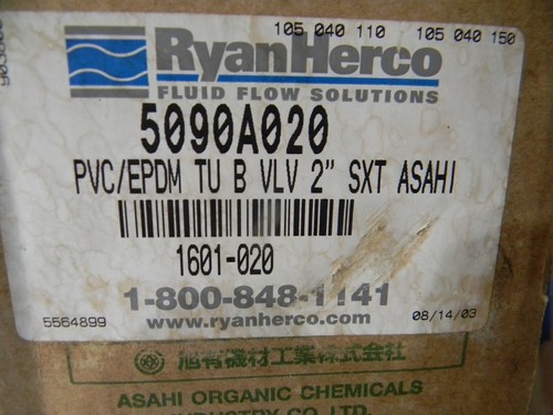 ASAHI 2 Zoll (2") Slip EPDM DUO-BLOC 21 PVC/EPOM TU B VLV Kugelhahn 230 psi 120F - Bild 2 von 6