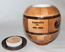 Pet Burial Urn handmade customizable segmented wood turning