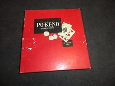 Vintage PO-KE-NO Poker-Keno Lotto Board Game by The US Playing Card Co 12 Cards