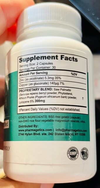 Pharmagetics PROSTAREX Advanced Prostate Support (60 Capsules) GMP ...