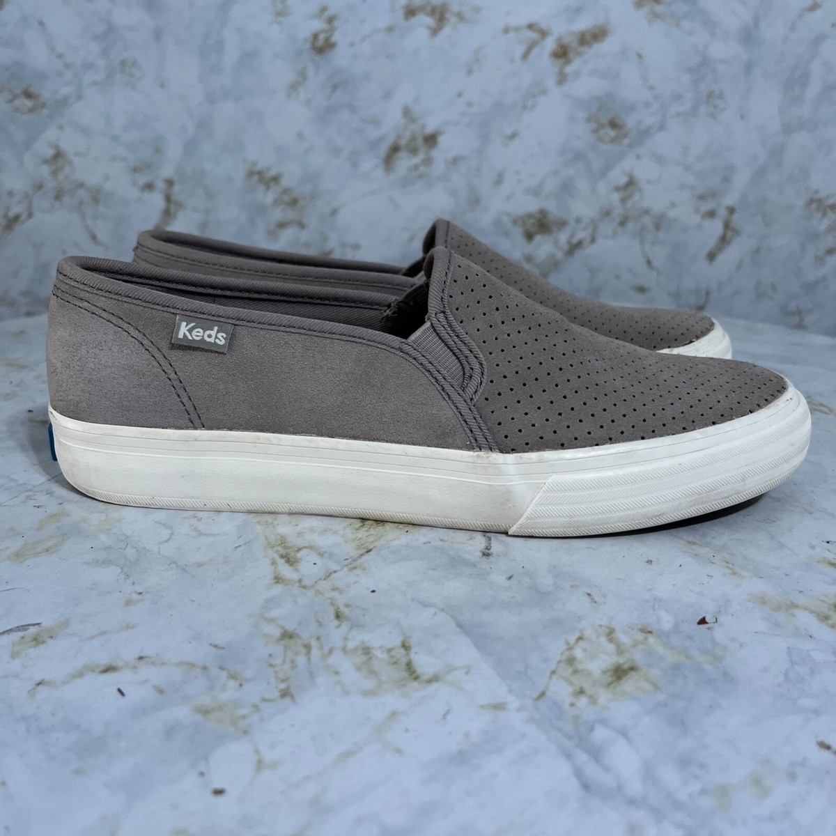 Keds Double Decker Women's Size Shoes Gray Suede Comfort Low Trainer  Sneakers