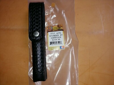 STREAMLIGHT STINGER XT LEATHER BASKETWEAVE CARRIER MADE IN USA L.E. QUALITY