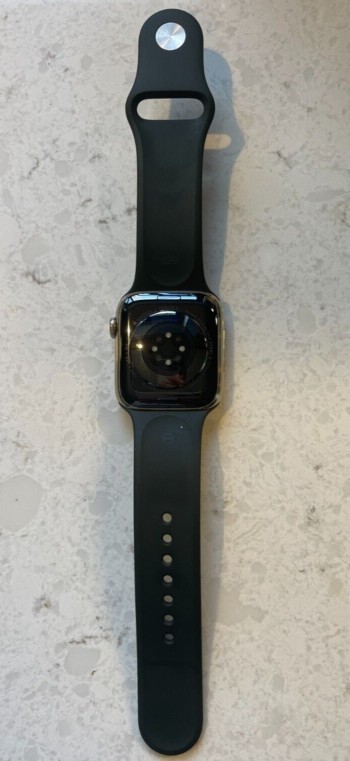 Apple Watch Series 6 44mm Gold Stainless Steel Case with Cyprus Green