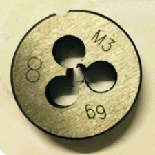 1Pcs  HSS M3 × 0.5 mm Right Hand Thread die Threading Tool Metric M3*0.5