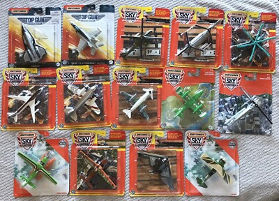 MATCHBOX SKY BUSTERS AIRPLANES HELICOPTERS TOP G.  MAVERICK DARKSTAR NEW USPS