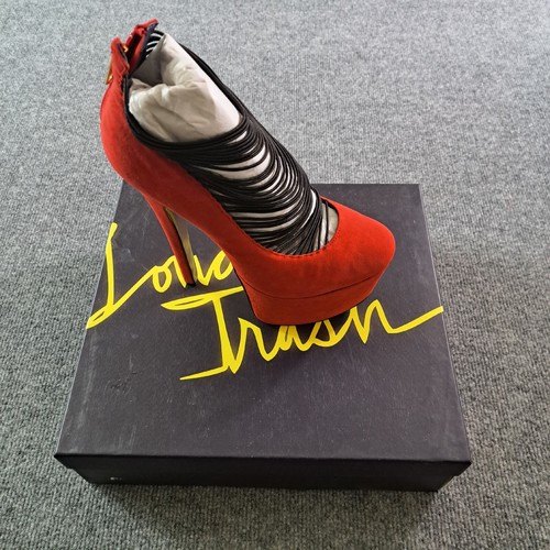 London Trash Womens Ceres Red Stiletto Platform High Heel Shoe Multiple Sizes