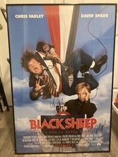DAVID SPADE Chris Farley signed Movie Poster BLACK SHEEP Tommy Boy