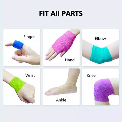 Kohäsive Bandage, 4" x 5 Yards, Regenbogen Ton Elastisch Weich Flexibel - Bild 2 von 10