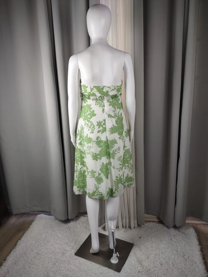 Vestido de novia para mujer David's verde floral sin tirantes talla 6 Foto 4 de 4