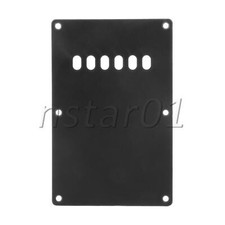 6 Hole Electric Guitar Back Tremolo Cavity Cover Black with Screws Pack of 2