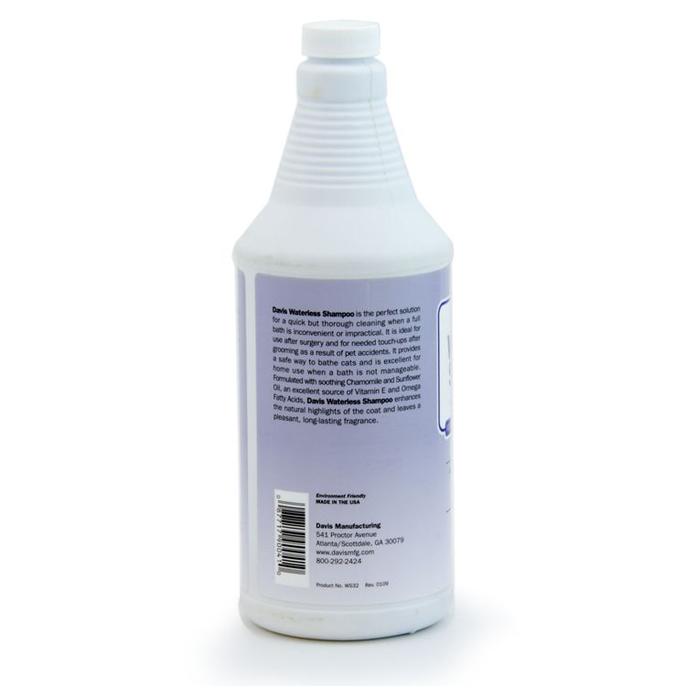 Davis Waterless Cat Dog Pet Shampoo 32 oz. Spray 946ml