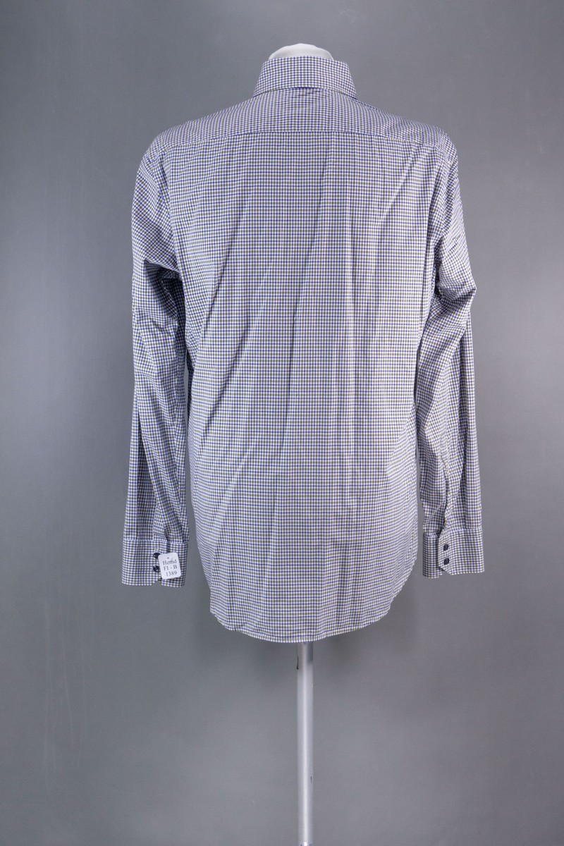 Hugo Boss Red Long Sleeve Shirt Size L Green White Checkered