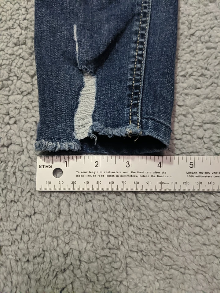 Justice Girls tiro alto Jegging desgastado lavado oscuro talla 14 Foto 3 de 4