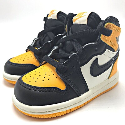 NEW* Toddlers Air Jordan 1 Retro High OG (TD) Black / Yellow
