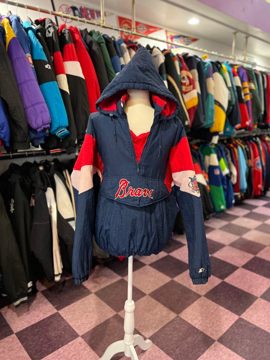 USA製 90s MLB ATLANTA BRAVES STARTERスタジャン Atlanta Braves Vintage 90s Starter Satin Bomber Jacket