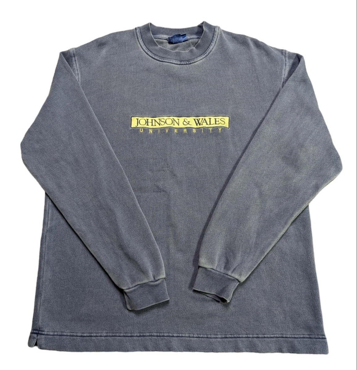 Johnson Wales University Sweater Large Blue Crewneck Sweatshirt