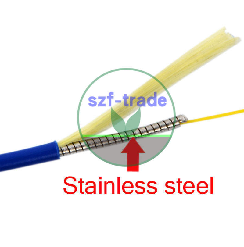 40M FC to ST Single Core Armored Cable SM 9/125 Simplex 3.0mm Fiber ...