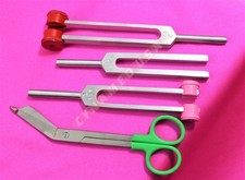 4 Tuning Fork Set Medical Surgical Chiropractic Physical Diagnostic Instruments