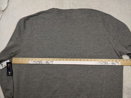 NWT US Polo Assn Men 3XLT Tall Pullover Gray Sweatshirt Crew Neck Casual Heather - Picture 9 of 10