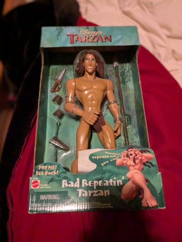 Vintage Disney Rad Repeatin' Tarzan Banned Action Figure In Box 1999 Mattel - Picture 3 of 3
