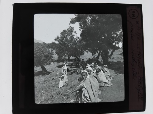ALGERIE KABYLIE GROUPE INDIGENE COLONIE PHOTO PLAQUE DE VERRE MOLTENI 1900 PARIS - Bild 2 von 2