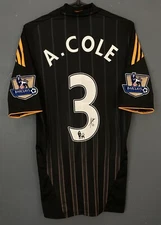 WORN & SIGNED CHELSEA 2010/2011 ASHLEY COLE SOCCER FOOTBALL SHIRT JERSEY SIZE M