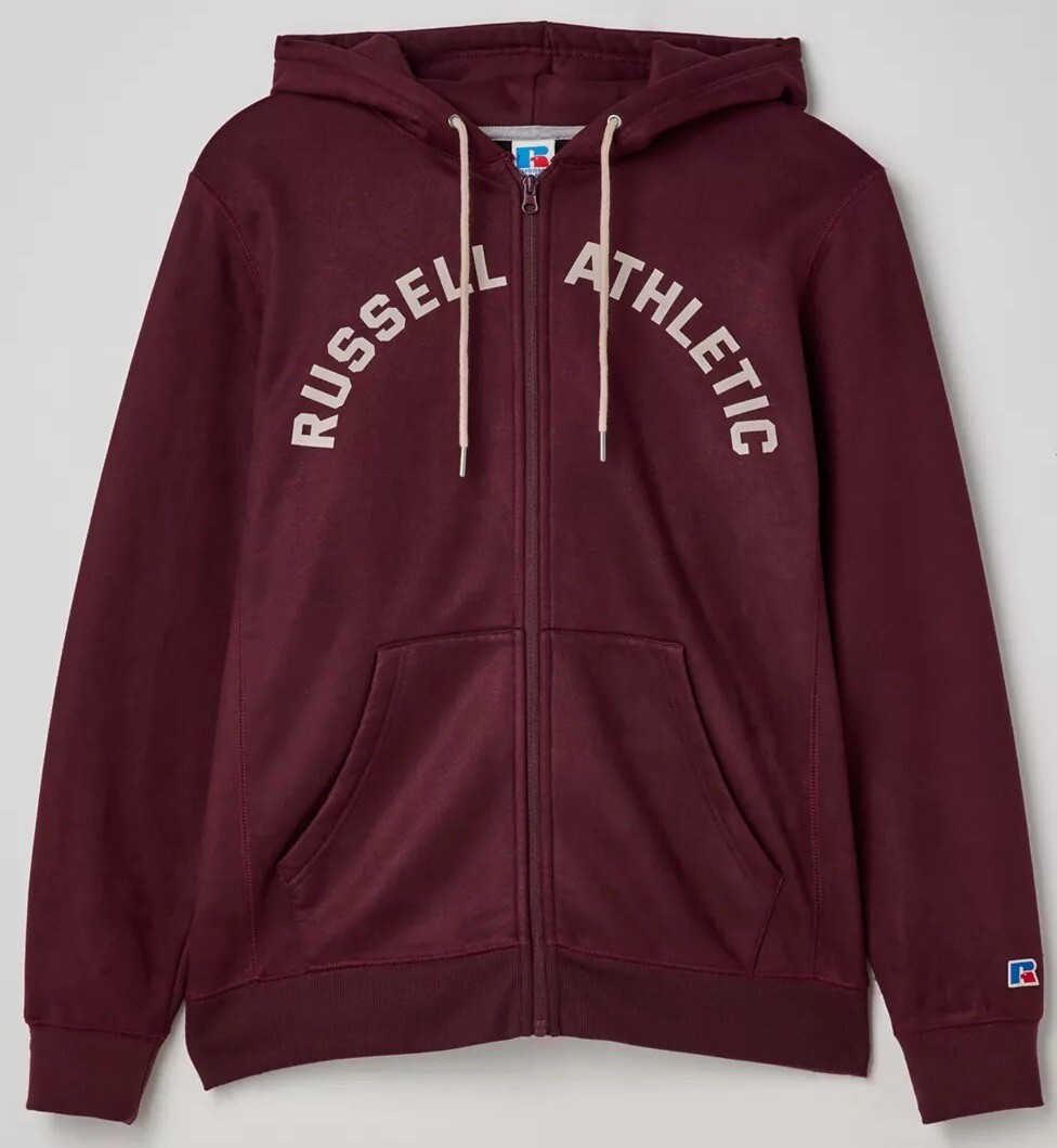 NEW Russell Athletics x Urban Outfitters Full Zip Classic Logo Sweatshirt  XL