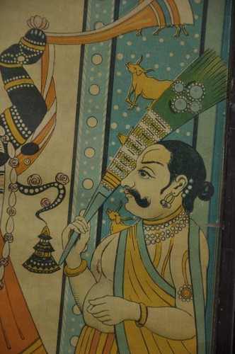 Vintage Framed God Srinathji Litho Print Photograph , Collectible - Picture 6 of 9