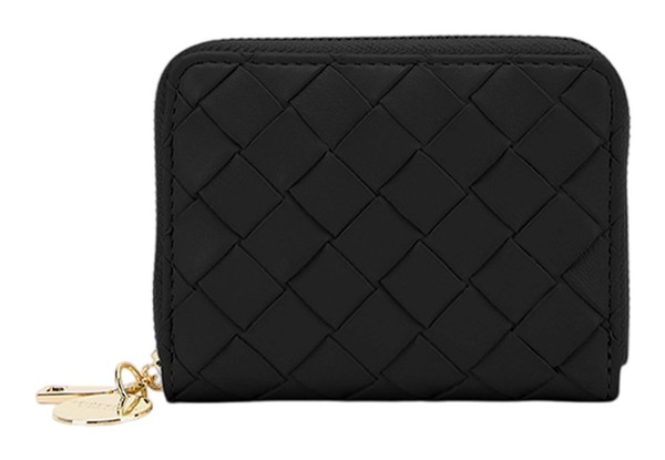 Seidenfelt Manufaktur Ylva Woven Wallet GeldböRse Black Woven Schwarz Neu-image