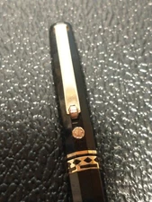 WAHL EVERSHARP DORIC VINTAGE MECH PENCIL IN BLACK CELLULOID 14K GOLD FILLED TRIM