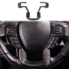 Real Carbon Fiber Interior Steering Wheel Trim For Ford F-150 Raptor 2015-2020