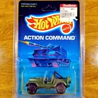 Hot Wheels Vintage Action Command Roll Patrol Jeep CJ-7 Olive CTBK Malaysia 1989
