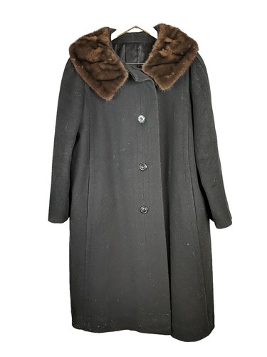 Vintage Women IKE CLARK Red Textured Wool Jacket, Natural Fox